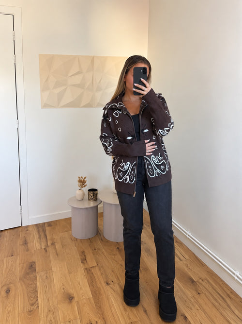 Gilet bandana choco