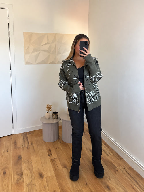 Gilet bandana kaki