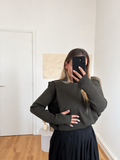 Pull mitaines vert olive foncé