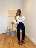 T-shirt manches longues blanc bandana porté