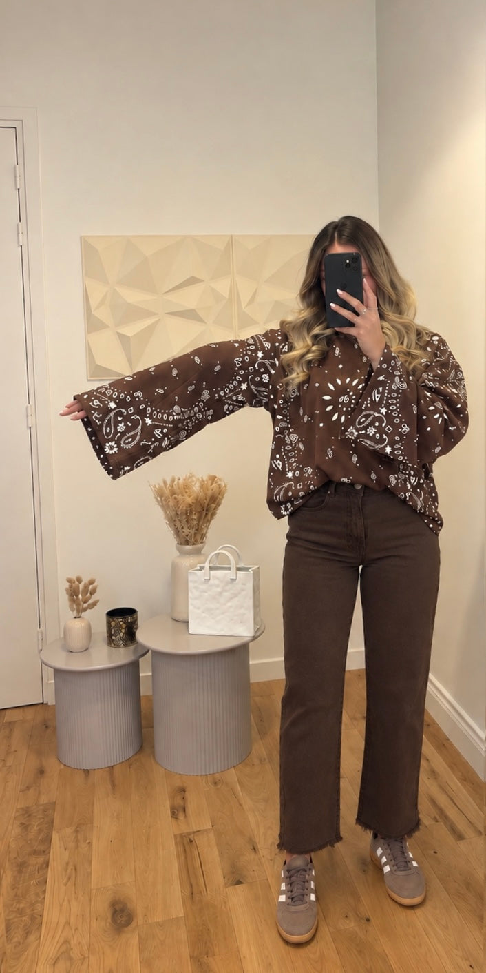 T-shirt manches longues choco bandana vue complémentaire