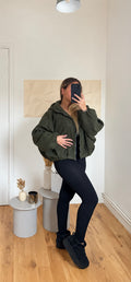 Veste à capuche kaki