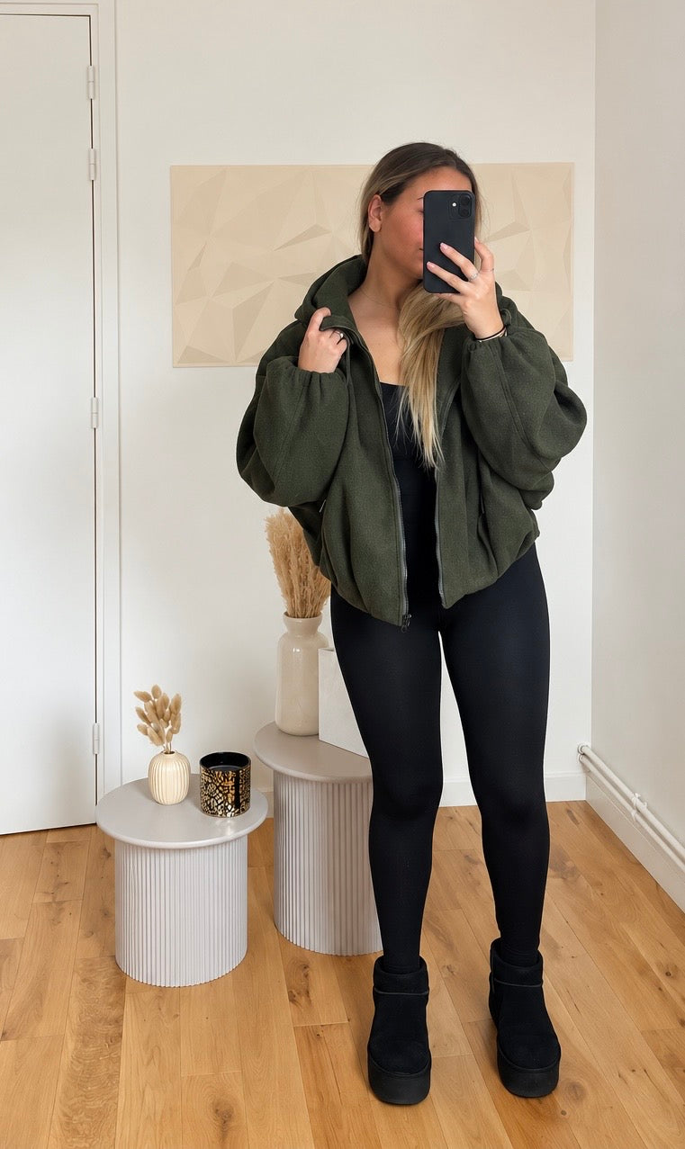 Veste à capuche kaki
