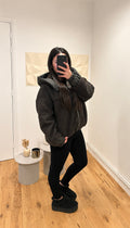 Manteau à capuche marron